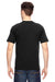 Bayside 7100 Mens USA Made Short Sleeve Crewneck T-Shirt w/ Pocket Black Model Back