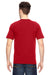 Bayside BA7100 Mens USA Made Short Sleeve Crewneck T-Shirt w/ Pocket Red Model Back
