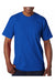 Bayside BA7100 Mens USA Made Short Sleeve Crewneck T-Shirt w/ Pocket Royal Blue Model Front
