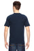 Bayside BA7100 Mens USA Made Short Sleeve Crewneck T-Shirt w/ Pocket Navy Blue Model Back