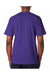 Bayside BA7100 Mens USA Made Short Sleeve Crewneck T-Shirt w/ Pocket Purple Model Back