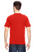Bayside 7100 Mens USA Made Short Sleeve Crewneck T-Shirt w/ Pocket Bright Orange Model Back