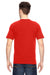 Bayside 7100 Mens USA Made Short Sleeve Crewneck T-Shirt w/ Pocket Bright Orange Model Side