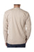Bayside BA8100 Mens USA Made Long Sleeve Crewneck T-Shirt w/ Pocket Sand Model Back