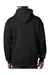 Bayside BA900 Mens USA Made Full Zip Hooded Sweatshirt Hoodie w/ Pockets Black Model Back