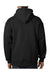 Bayside BA900 Mens USA Made Full Zip Hooded Sweatshirt Hoodie Black Model Back
