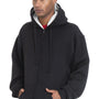Bayside Mens Thermal Lined Full Zip Hooded Sweatshirt Hoodie - Black