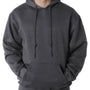 Bayside Mens USA Made Hooded Sweatshirt Hoodie w/ Pouch Pocket - Heather Charcoal Grey