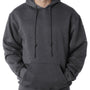 Bayside Mens USA Made Hooded Sweatshirt Hoodie - Heather Charcoal Grey