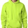 Bayside Mens USA Made Hooded Sweatshirt Hoodie - Lime Green