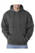 Bayside BA960 Mens USA Made Hooded Sweatshirt Hoodie w/ Pouch Pocket Charcoal Grey Model Front