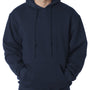 Bayside Mens USA Made Hooded Sweatshirt Hoodie - Navy Blue