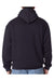Bayside BA960 Mens USA Made Hooded Sweatshirt Hoodie w/ Pouch Pocket Navy Blue Model Back