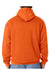 Bayside BA960 Mens USA Made Hooded Sweatshirt Hoodie Bright Orange Model Back