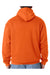 Bayside BA960 Mens USA Made Hooded Sweatshirt Hoodie w/ Pouch Pocket Bright Orange Model Back