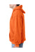 Bayside BA960 Mens USA Made Hooded Sweatshirt Hoodie Bright Orange Model Side