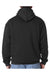 Bayside BA960 Mens USA Made Hooded Sweatshirt Hoodie w/ Pouch Pocket Black Model Back