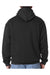 Bayside BA960 Mens USA Made Hooded Sweatshirt Hoodie w/ Pouch Pocket Black Model Side