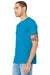 Bella + Canvas BC3001/3001 Mens Jersey Short Sleeve Crewneck T-Shirt Aqua Blue Model 3Q