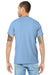 Bella + Canvas BC3001/3001C Mens Jersey Short Sleeve Crewneck T-Shirt Baby Blue Model Back