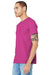 Bella + Canvas BC3001/3001 Mens Jersey Short Sleeve Crewneck T-Shirt Berry Pink Model 3Q