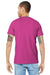 Bella + Canvas BC3001/3001 Mens Jersey Short Sleeve Crewneck T-Shirt Berry Pink Model Back