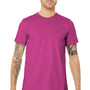 Bella + Canvas Mens Jersey Short Sleeve Crewneck T-Shirt - Berry Pink