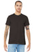 Bella + Canvas BC3001/3001 Mens Jersey Short Sleeve Crewneck T-Shirt Brown Model Front