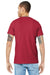 Bella + Canvas BC3001/3001C Mens Jersey Short Sleeve Crewneck T-Shirt Cardinal Red Model Back