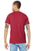 Bella + Canvas BC3001/3001 Mens Jersey Short Sleeve Crewneck T-Shirt Cardinal Red Model Back