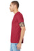 Bella + Canvas BC3001/3001 Mens Jersey Short Sleeve Crewneck T-Shirt Cardinal Red Model Side