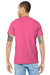 Bella + Canvas BC3001/3001 Mens Jersey Short Sleeve Crewneck T-Shirt Charity Pink Model Back