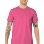 Bella + Canvas Mens Jersey Short Sleeve Crewneck T-Shirt - Charity Pink