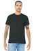 Bella + Canvas BC3001/3001C Mens Jersey Short Sleeve Crewneck T-Shirt Dark Grey Model Front