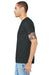 Bella + Canvas BC3001/3001C Mens Jersey Short Sleeve Crewneck T-Shirt Dark Grey Model Side