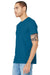 Bella + Canvas BC3001/3001 Mens Jersey Short Sleeve Crewneck T-Shirt Deep Teal Blue Model 3Q
