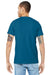 Bella + Canvas BC3001/3001 Mens Jersey Short Sleeve Crewneck T-Shirt Deep Teal Blue Model Back
