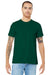 Bella + Canvas BC3001/3001C Mens Jersey Short Sleeve Crewneck T-Shirt Evergreen Model Front