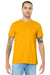 Bella + Canvas BC3001/3001 Mens Jersey Short Sleeve Crewneck T-Shirt Gold Model Front