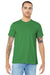 Bella + Canvas BC3001/3001 Mens Jersey Short Sleeve Crewneck T-Shirt Leaf Green Model Front
