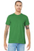 Bella + Canvas BC3001/3001C Mens Jersey Short Sleeve Crewneck T-Shirt Leaf Green Model Front