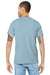 Bella + Canvas BC3001/3001 Mens Jersey Short Sleeve Crewneck T-Shirt Light Blue Model Back