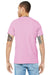 Bella + Canvas BC3001/3001C Mens Jersey Short Sleeve Crewneck T-Shirt Lilac Pink Model Back