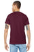 Bella + Canvas BC3001/3001 Mens Jersey Short Sleeve Crewneck T-Shirt Maroon Model Back