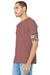 Bella + Canvas BC3001/3001 Mens Jersey Short Sleeve Crewneck T-Shirt Mauve Model 3Q