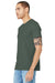 Bella + Canvas BC3001/3001C Mens Jersey Short Sleeve Crewneck T-Shirt Military Green Model 3Q