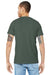 Bella + Canvas BC3001/3001 Mens Jersey Short Sleeve Crewneck T-Shirt Military Green Model Back