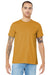 Bella + Canvas BC3001/3001 Mens Jersey Short Sleeve Crewneck T-Shirt Mustard Yellow Model Front