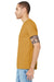 Bella + Canvas BC3001/3001 Mens Jersey Short Sleeve Crewneck T-Shirt Mustard Yellow Model Side