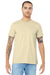 Bella + Canvas BC3001/3001 Mens Jersey Short Sleeve Crewneck T-Shirt Natural Model Front